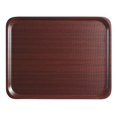 Obdélníkový protiskluzový servírovací tác Mykonos v mahagonovém provedení, Cambro, obdelníkový tvar, Mahagon, 330x430mm…